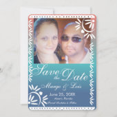 Mexicaanse papel Picado gradiënt sparen de Datum Kaart (Voorkant)