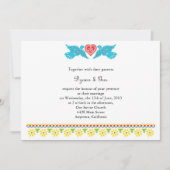 Mexicaanse papel Picado Skulls Wedding Invitation Kaart (Voorkant)