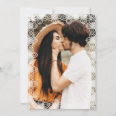 Mexicaanse Papel Picado Terracotta Foto Boho Huwel Kaart (Achterkant)