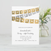 Mexicaanse partij Faux Gold Foil Verjaardag voor v Kaart (Staand voorkant)