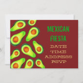 Mexicaanse partij Fiesta guacamole avocado Kaart (Voorkant)