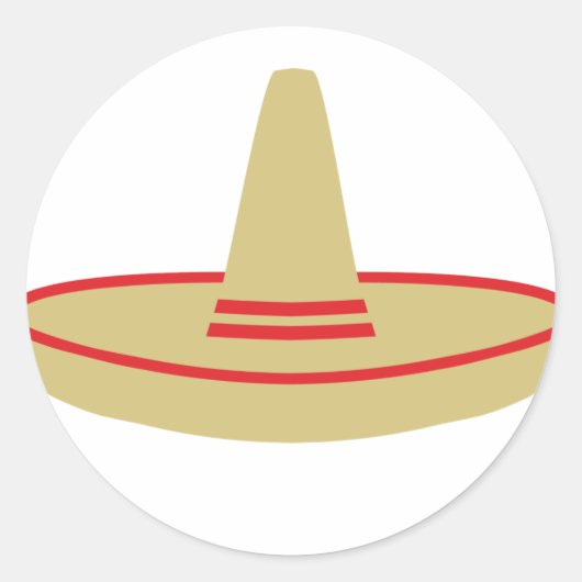 mexicaanse partij sombrero ronde sticker (Voorkant)