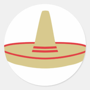 mexicaanse partij sombrero ronde sticker