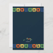 Mexicaanse partij vlaggen uitnodiging (Achterkant)