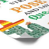 Mexicaanse Party Fiesta Photo Booth Baby shower Poster (Hoek)
