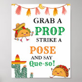 Mexicaanse Party Fiesta Photo Booth Baby shower Poster (Voorkant)
