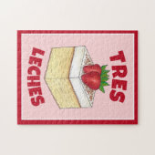 Mexicaanse Pastel de Tres Leches Taart Baking Dess Legpuzzel (Horizontaal)