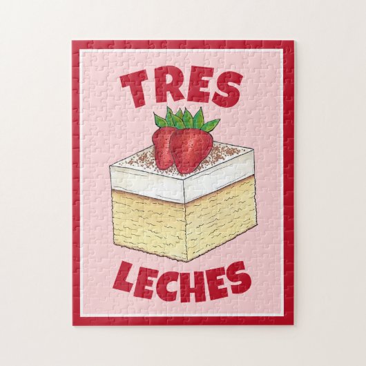 Mexicaanse Pastel de Tres Leches Taart Baking Dess Legpuzzel (Verticaal)