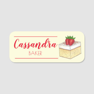 Mexicaanse Pastel de Tres Leches Taart Baking Dess Naamplaatje