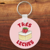 Mexicaanse Pastel de Tres Leches Taart Baking Dess Sleutelhanger (Achterkant)