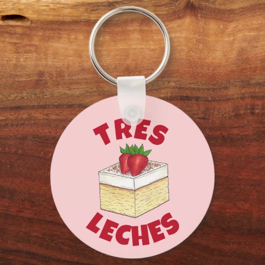 Mexicaanse Pastel de Tres Leches Taart Baking Dess Sleutelhanger (Achterkant)