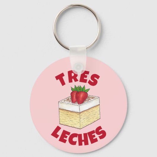 Mexicaanse Pastel de Tres Leches Taart Baking Dess Sleutelhanger (Achterkant)