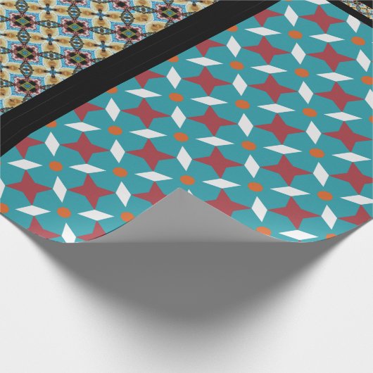 Mexicaanse patchwork stijl 3 cadeaupapier (Hoek)