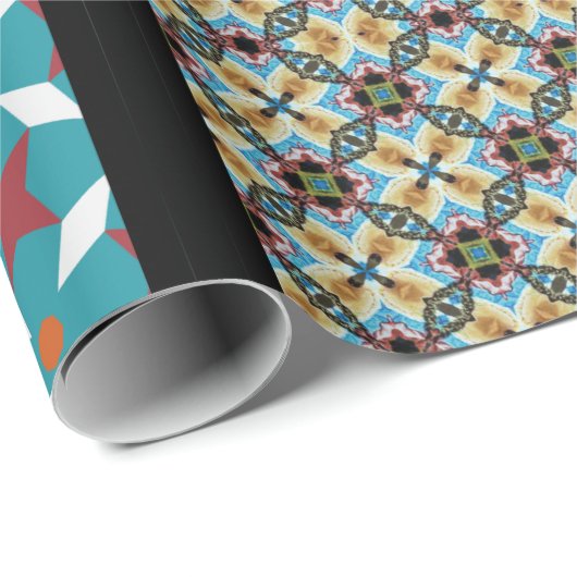 Mexicaanse patchwork stijl 3 cadeaupapier (Rol Hoek)