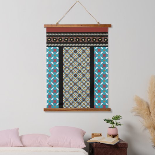 Mexicaanse patchwork stijl 3 hangend wandkleed (Slaapkamer)
