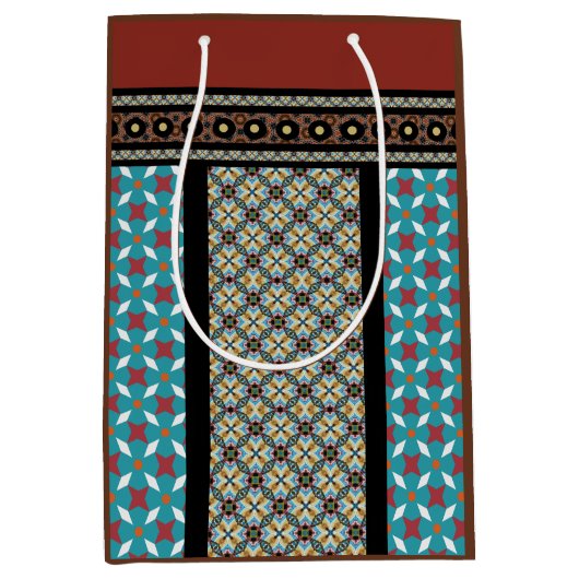 Mexicaanse patchwork stijl 3 medium cadeauzakje (Voorkant)