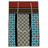 Mexicaanse patchwork stijl 3 medium cadeauzakje (Achterkant)