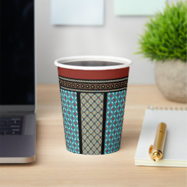 Mexicaanse patchwork stijl 3 papieren bekers