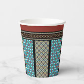 Mexicaanse patchwork stijl 3 papieren bekers (Achterkant)