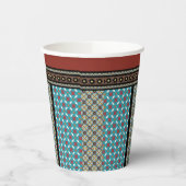 Mexicaanse patchwork stijl 3 papieren bekers (Links)