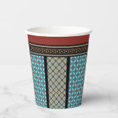Mexicaanse patchwork stijl 3 papieren bekers (Voorkant)