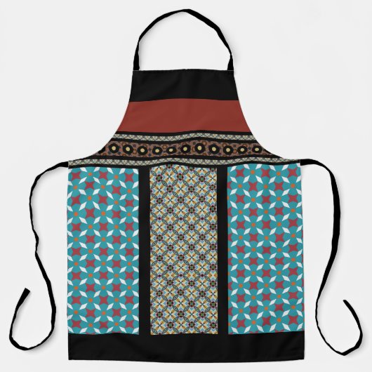 Mexicaanse patchwork stijl 3 schort (Voorkant)