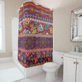 Mexicaanse patchwork: traditioneel design. douchegordijn (In situ)
