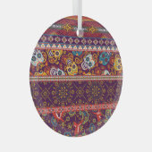 Mexicaanse patchwork: traditioneel  design. glas ornament (Voorkant Rechts)