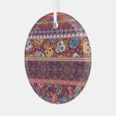 Mexicaanse patchwork: traditioneel  design. glas ornament (Voorkant links)