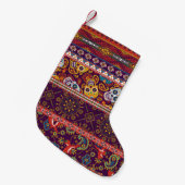 Mexicaanse patchwork: traditioneel  design. kleine kerstsok (Voorkant (Hangend))