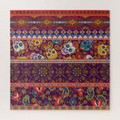 Mexicaanse patchwork: traditioneel  design. legpuzzel (Verticaal)