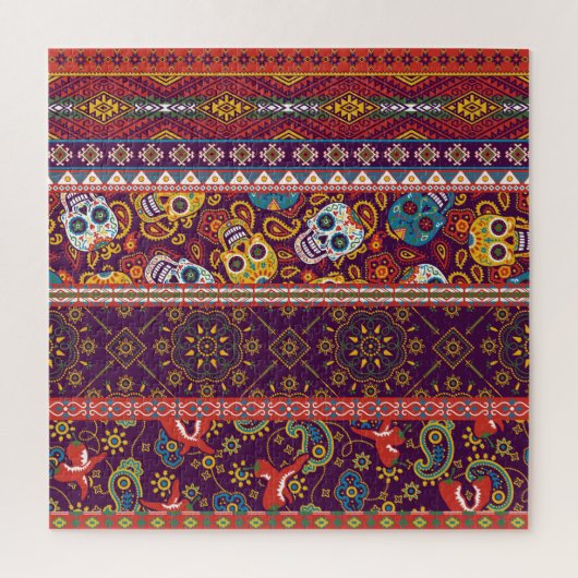 Mexicaanse patchwork: traditioneel  design. legpuzzel (Verticaal)