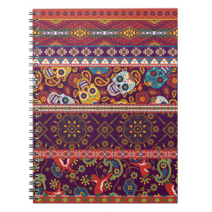 Mexicaanse patchwork: traditioneel design. notitieboek