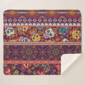 Mexicaanse patchwork: traditioneel  design. sherpa deken (Voorkant (horizontaal))