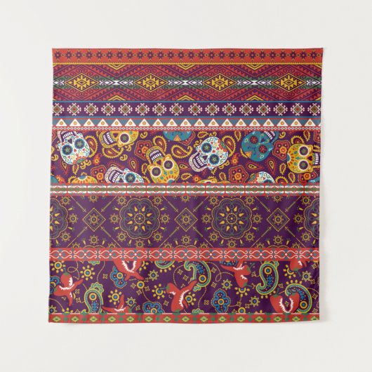 Mexicaanse patchwork: traditioneel design. wandkleed (Voorkant)