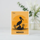 Mexicaanse Pelican Travel Briefkaart (Staand voorkant)