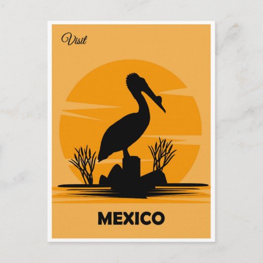 Mexicaanse Pelican Travel Briefkaart (Voorkant)