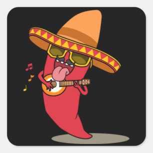 Mexicaanse peper vierkante sticker