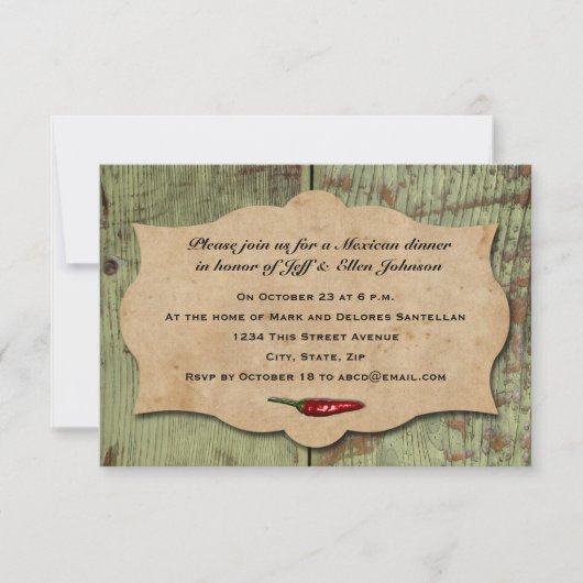 Mexicaanse Peppers Kaart (Voorkant)