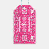 Mexicaanse Picado Hot Roze Wit Huwelijk Huwelijk Cadeaulabel (Achterkant)