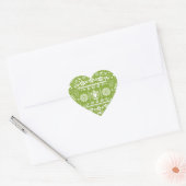 Mexicaanse Picado Lime Avocado Groene Trouw Huweli Hart Sticker (Envelop)