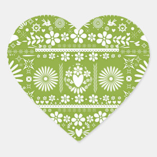Mexicaanse Picado Lime Avocado Groene Trouw Huweli Hart Sticker