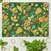 Mexicaanse pictogrammen patroon theedoek (Gevouwen)