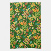 Mexicaanse pictogrammen patroon theedoek (Verticaal)