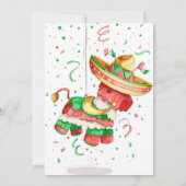 Mexicaanse Pinata Fiesta Happy Birthday Uitnodigin Kaart (Achterkant)