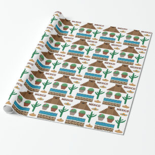 mexicaanse piramide cadeaupapier