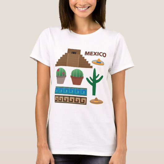 mexicaanse piramide t-shirt (Voorkant)