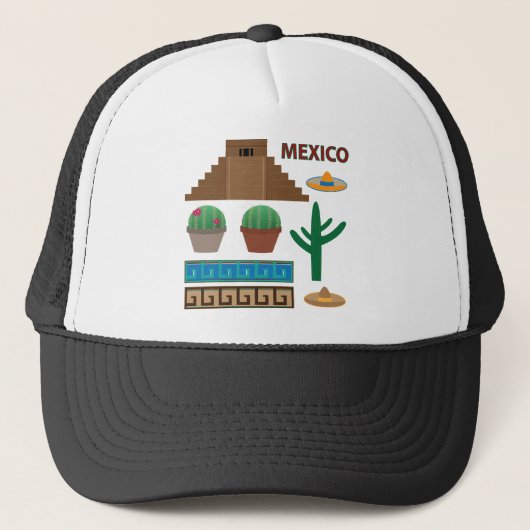 mexicaanse piramide trucker pet (Voorkant)