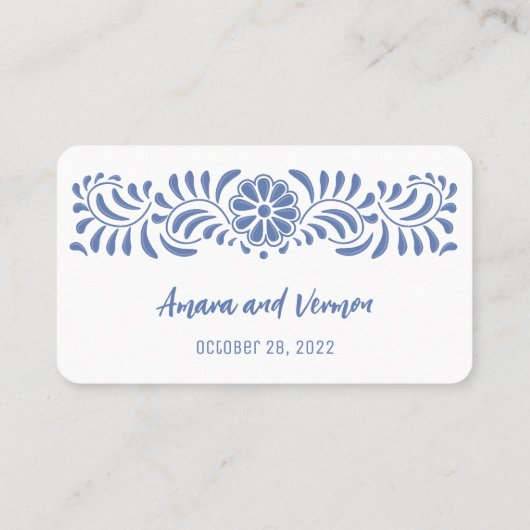 Mexicaanse plaatskaart met talavera-stijl plaatskaartje (Achterkant)