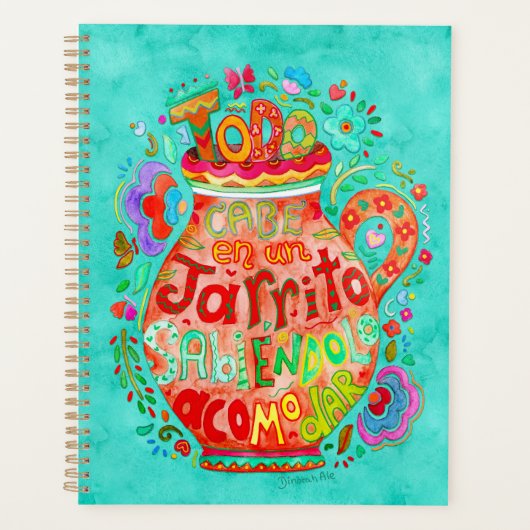 Mexicaanse Planner met gezegde of Refran (Voorkant)